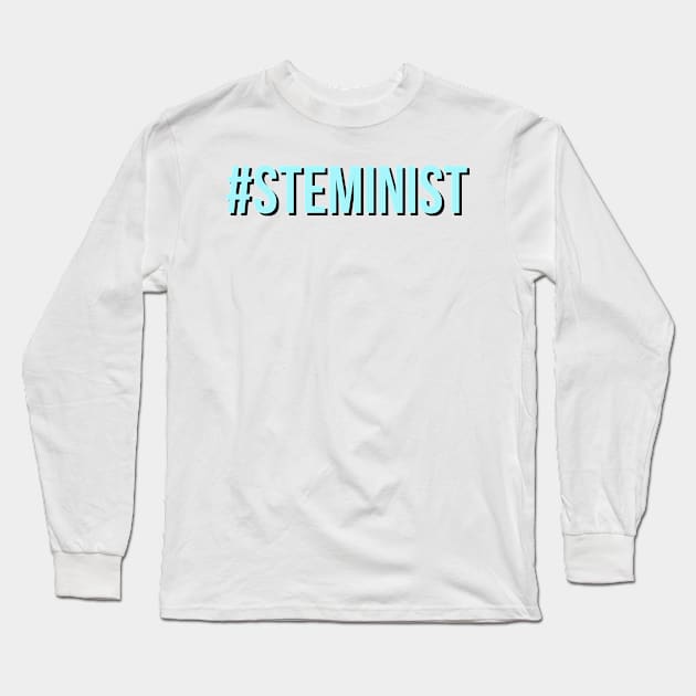 #steminist in blue Long Sleeve T-Shirt by emilykroll